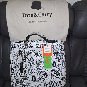 Tote&Carry Black and White  Backpack
